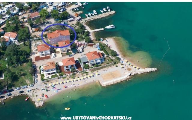 Villa Klimno direct na pláži - ubytovanie ostrov Krk Chorvátsko